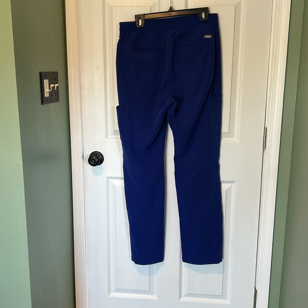 Figs Blue Drawstring Scrub Pants - Picture 3 of 5